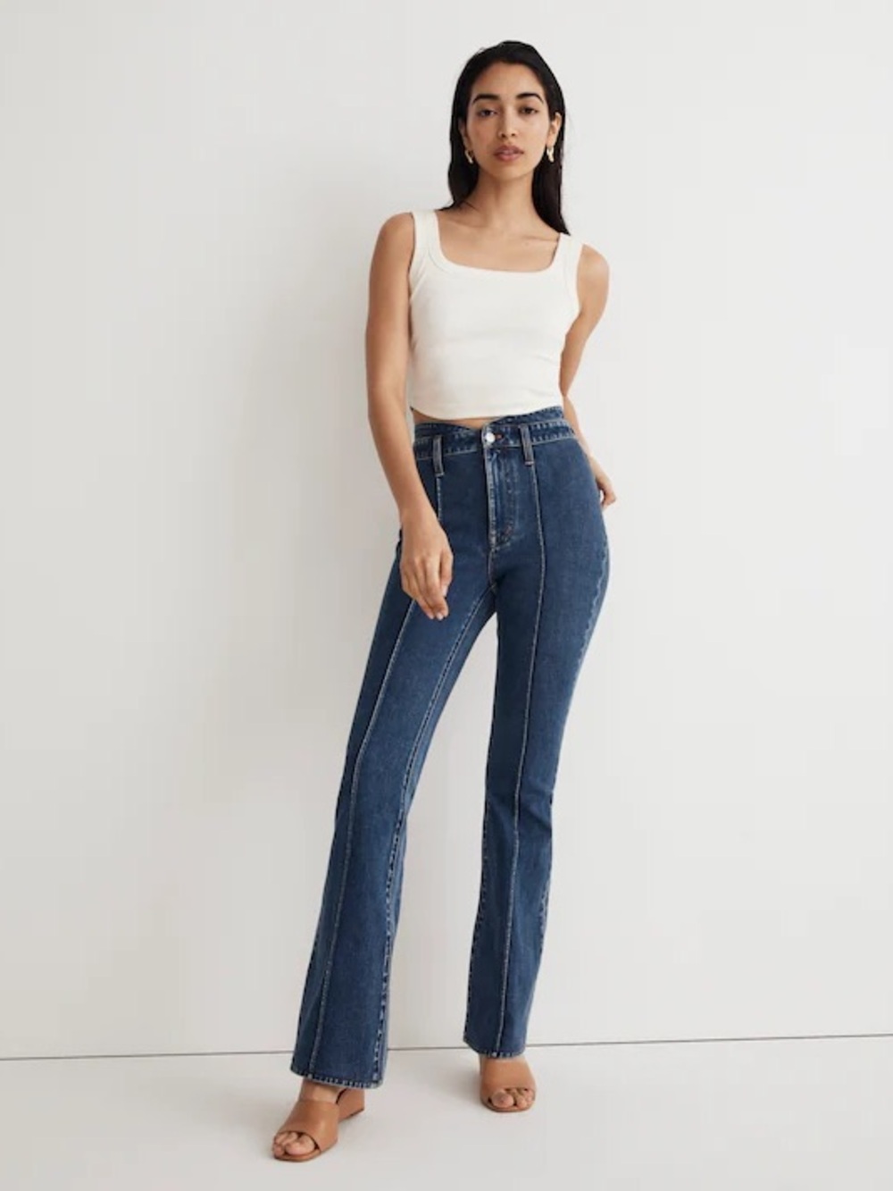 Madewell Skinny Flare Jeans: Pintuck Edition